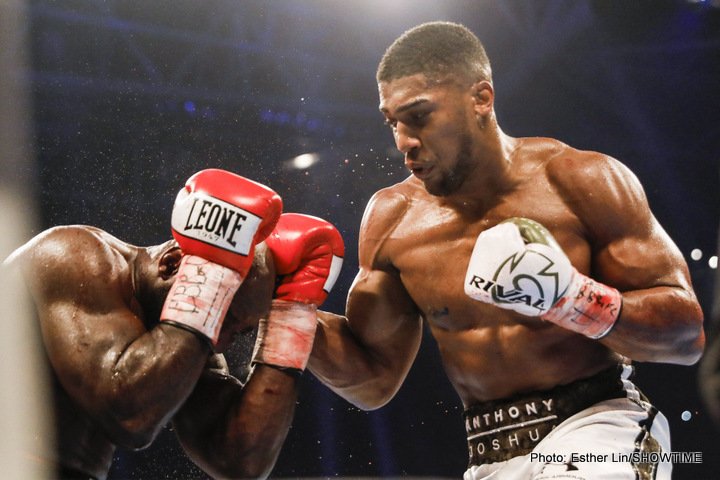 Anthony Joshua says he'll fight Deontay Wilder after Joseph Parker