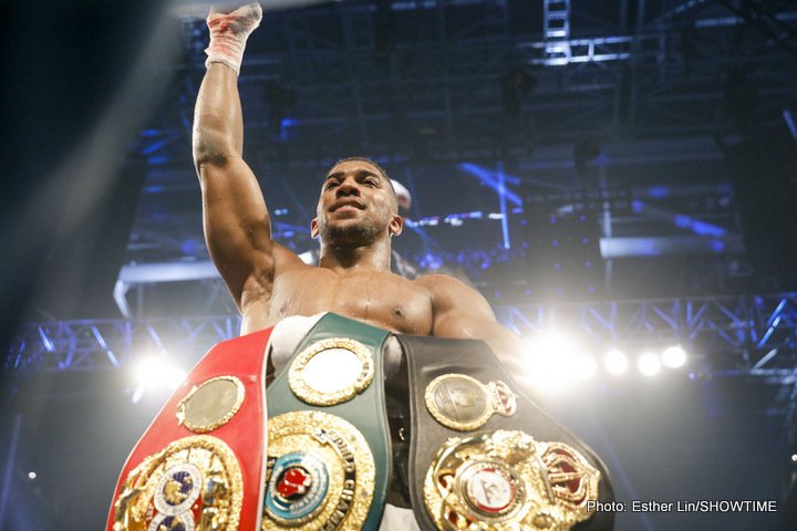 Joshua wants all 5 Heavyweight titles in 2018