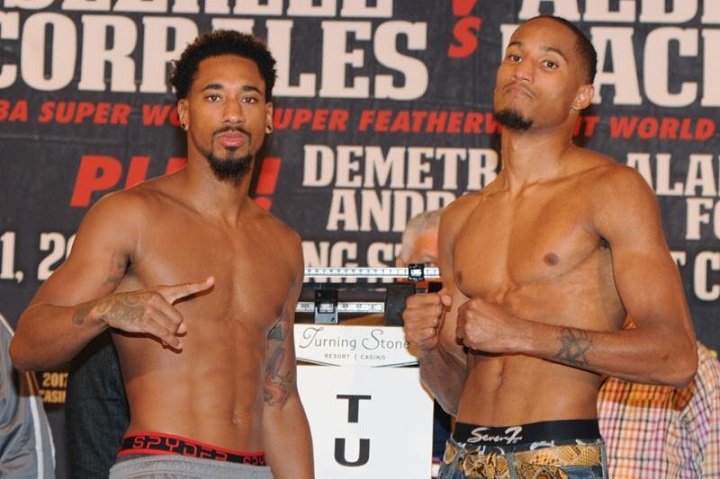 Andrade vs. Fox weigh-in results Demetrius Andrade Press Room