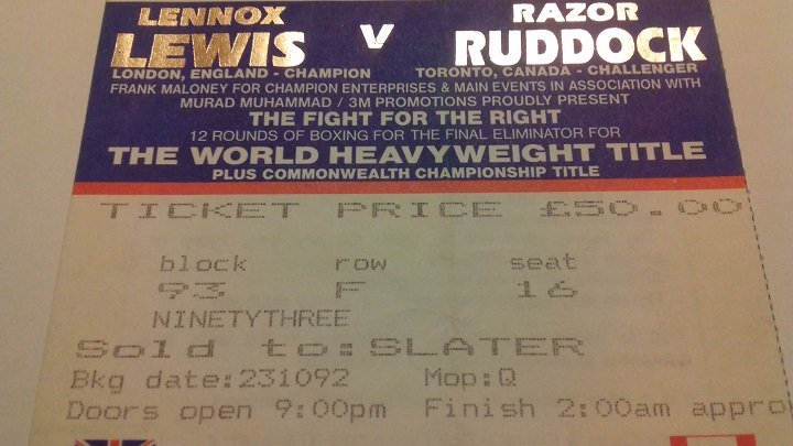 25 years ago today this Halloween: Lennox Lewis ices Razor Ruddock in terrifying performance