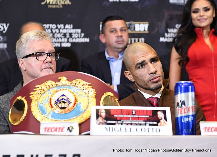 Miguel Cotto fights Sadam Ali on Sat. on BoxNation