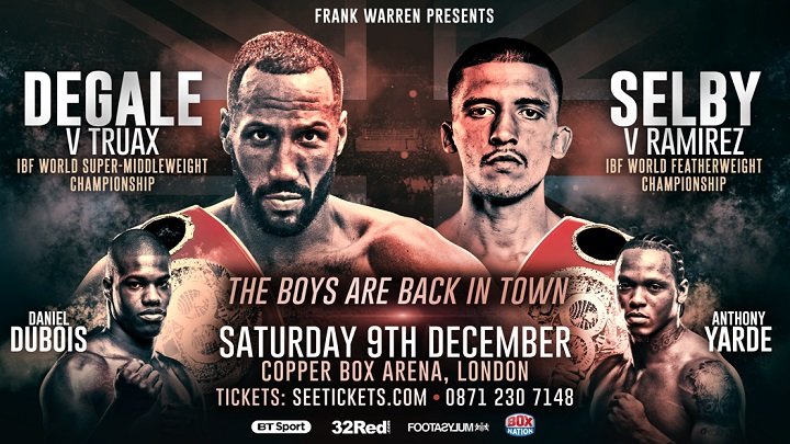 James DeGale defends against Caleb Truax on 12/9