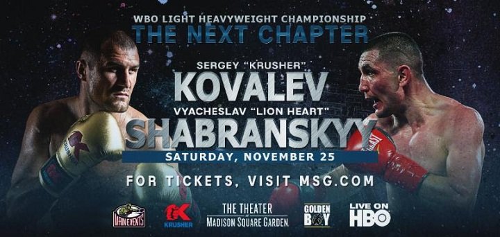 Kovalev vs. Shabranskyy quotes for Nov.25