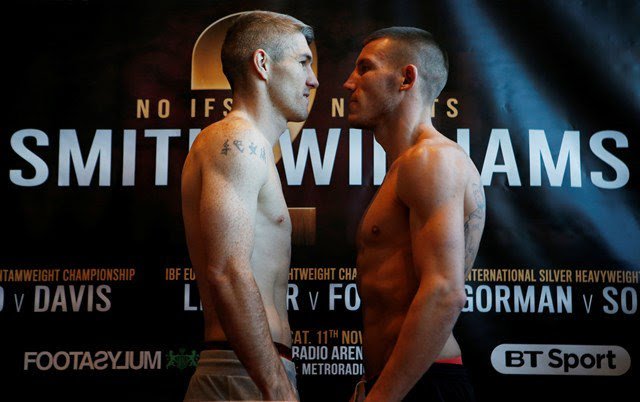 Liam Smith battles Liam Williams today Liam Smith Liam Williams Press Room
