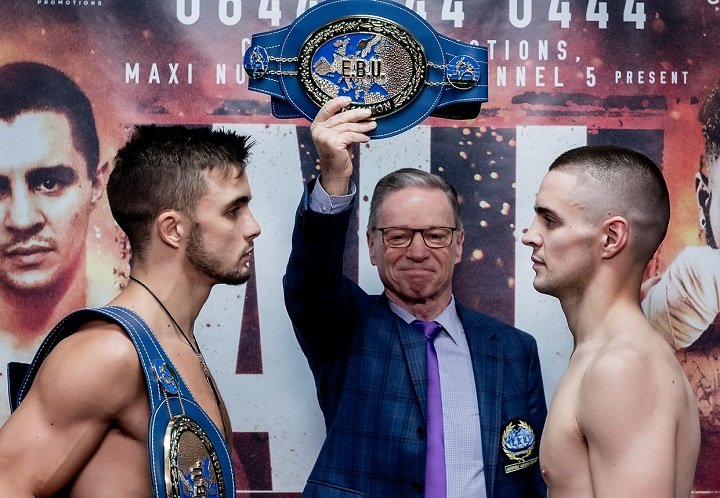 Yigit and Hughes make weight, ready for European title clash Anthony Yigit Joe Hughes Press Room