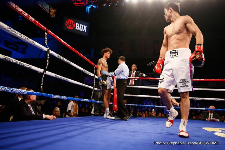 Ergashev And Fox Headline ShoBox On February 15 Mykal Fox Shoh Ergashev Press Room