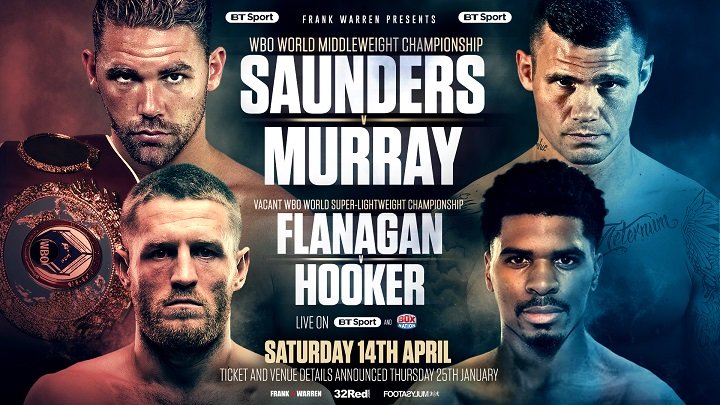 Saunders - Murray on April 14 at the O2 in London