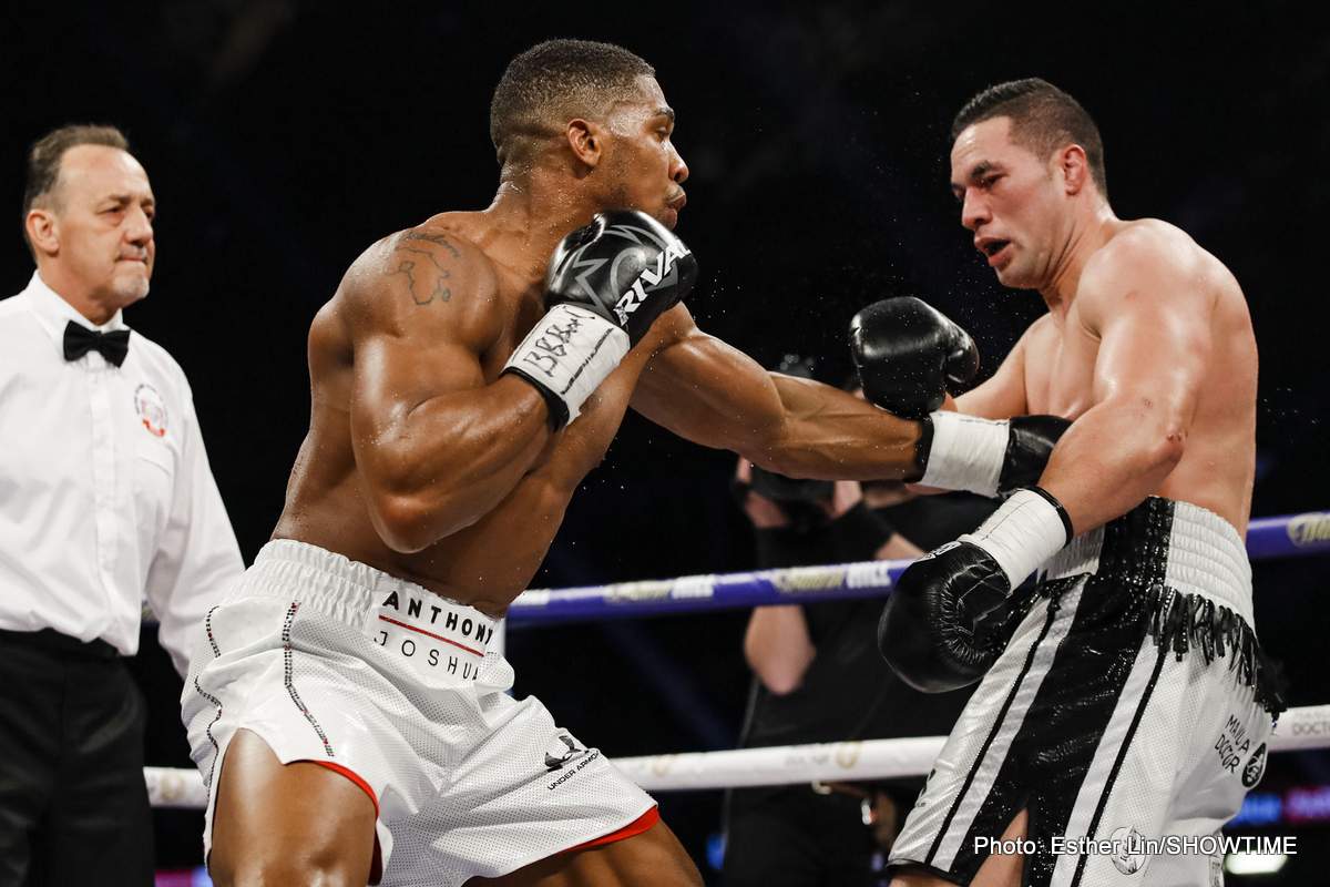 Anthony Joshua decisions Joseph Parker - Results