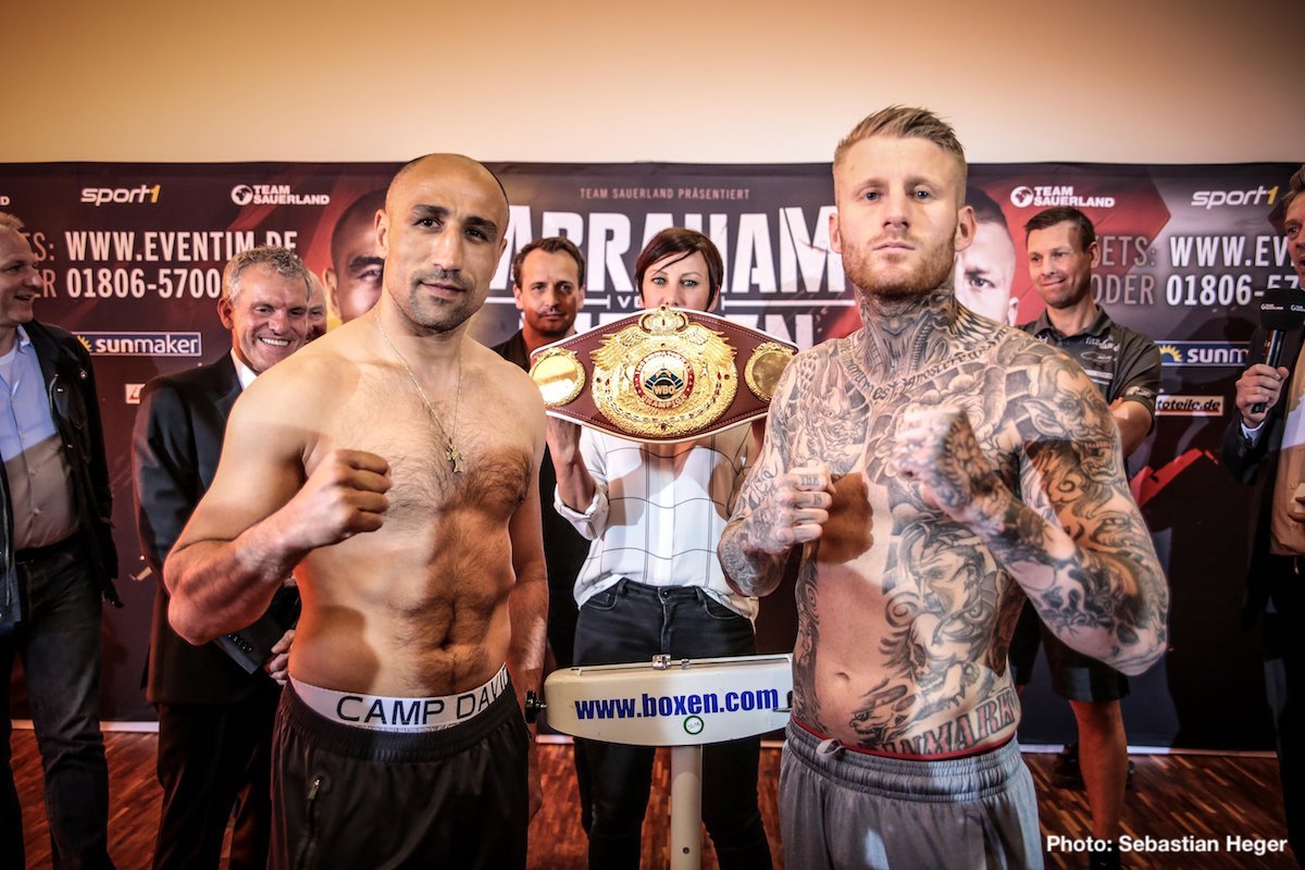 Abraham v Nielsen on Saturday, Weigh-In Results