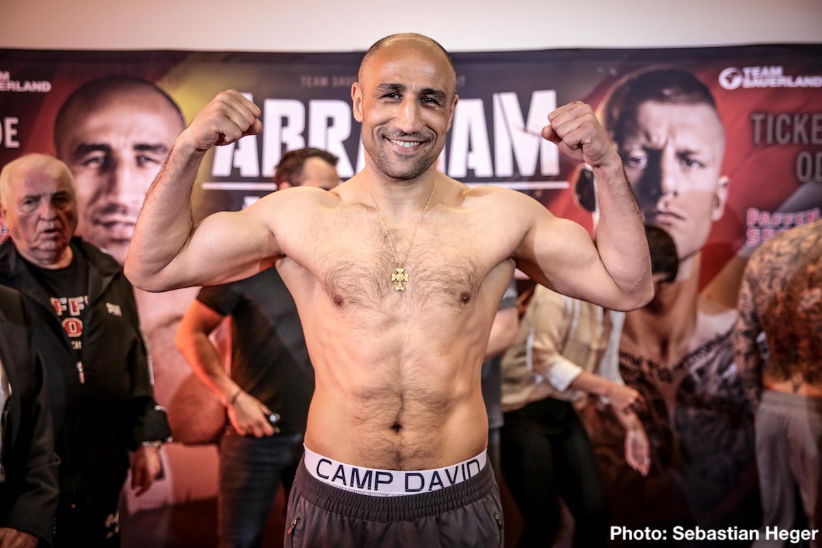 Abraham v Nielsen on Saturday, Weigh-In Results