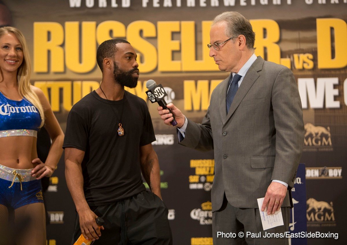 Photo Gallery: Official Weigh-In Results for Gary Russell Jr. (125.5) vs. Joseph Diaz Jr. (126.0) -- Santa Cruz, Mares, Selby, Valdez, Frampton, More!