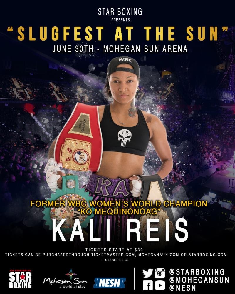 Kali Reis vs. Szilvia Szabados on June 30 Joe Smith Jr. Kali Reis Szilvia Szabados Press Room