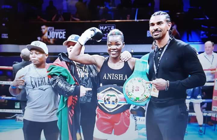 Malawi's Anisha Basheel claims round one TKO in London to win Commonwealth title