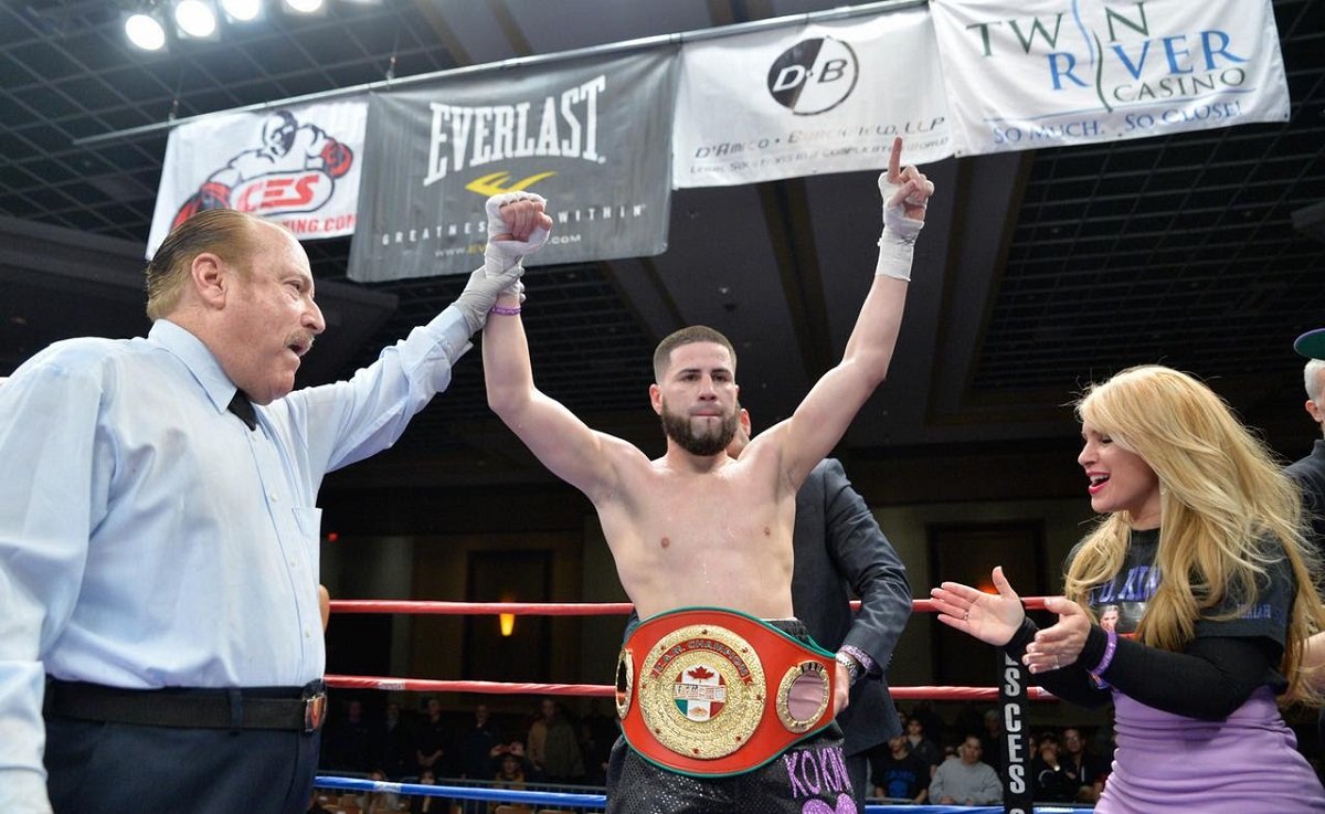 Edwin Soto battles Salim Larbi on Sat. Christian Aguirre Edwin Soto Jimmy Williams Salim Larbi Press Room
