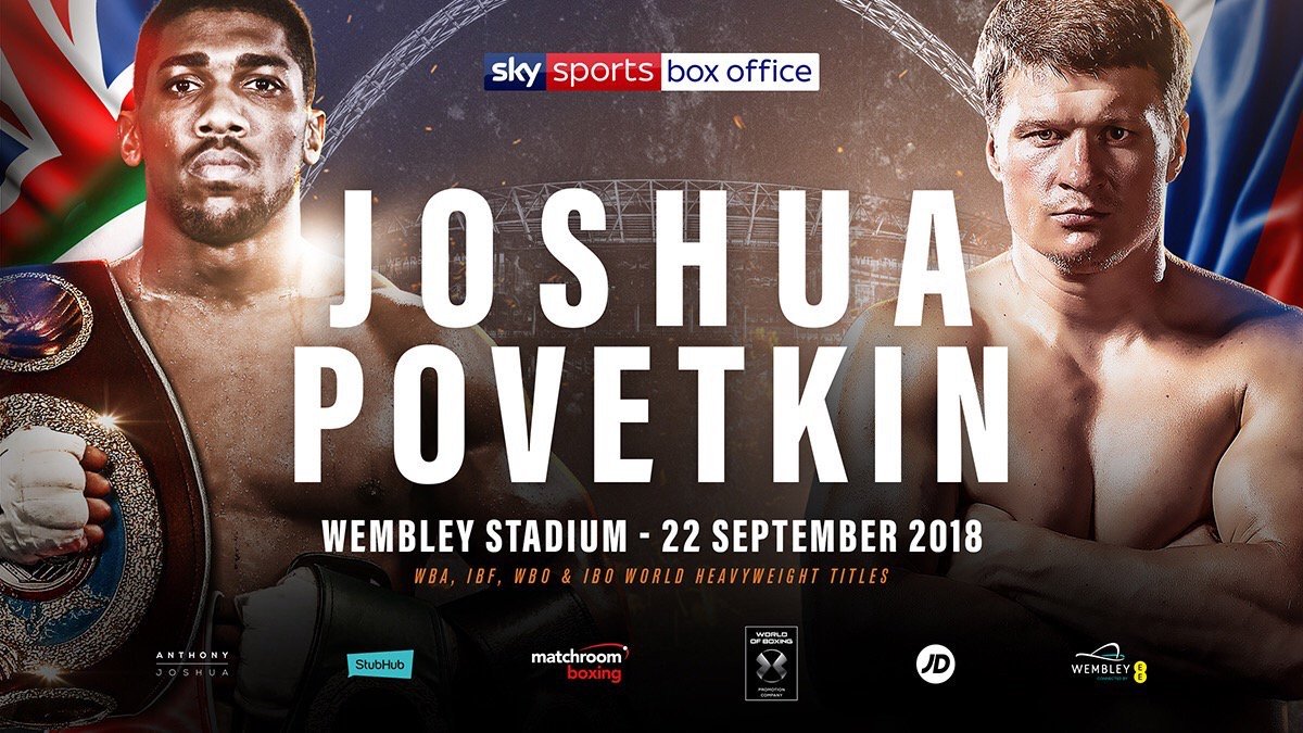 Anthony Joshua vs Alexander Povetkin Set For Wembley On Sept 22