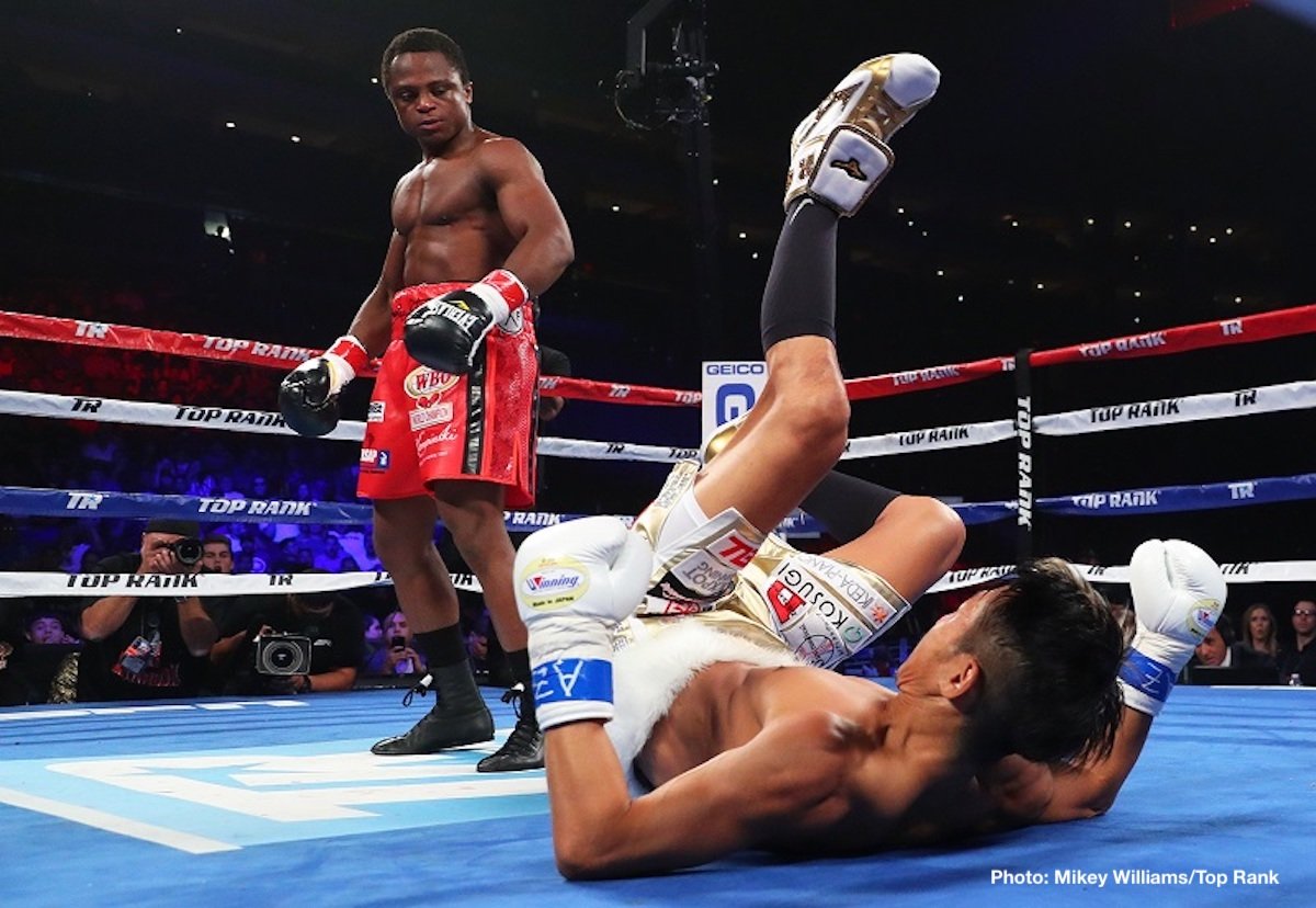 Isaac Dogboe destroys Otake to defend WBO belt, calls out Daniel Roman, Rey Vargas for unification