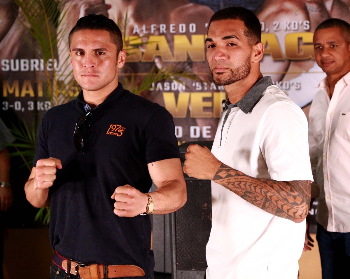 Dominican Alfredo 'Ojo' Santiago vs. Cristian Miño this Saturday Cristian Miño Dominican Alfredo 'Ojo' Santiago Press Room