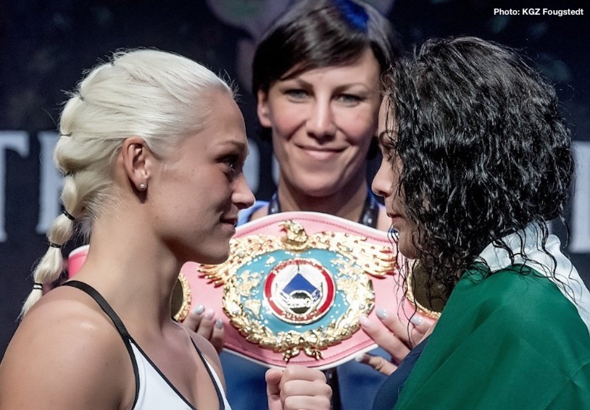 Yessica Munoz & Dina Thorslund make weight Dina Thorslund Yessica Munoz Press Room