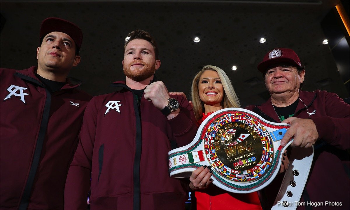 Canelo Alvarez vs Rocky Fielding for WBA 168 lb. title in New York on Dec 15