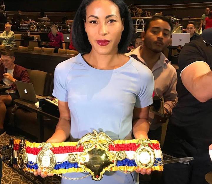 Cecilia Braekhus receive's Ring Magazine pound-for-pound belt