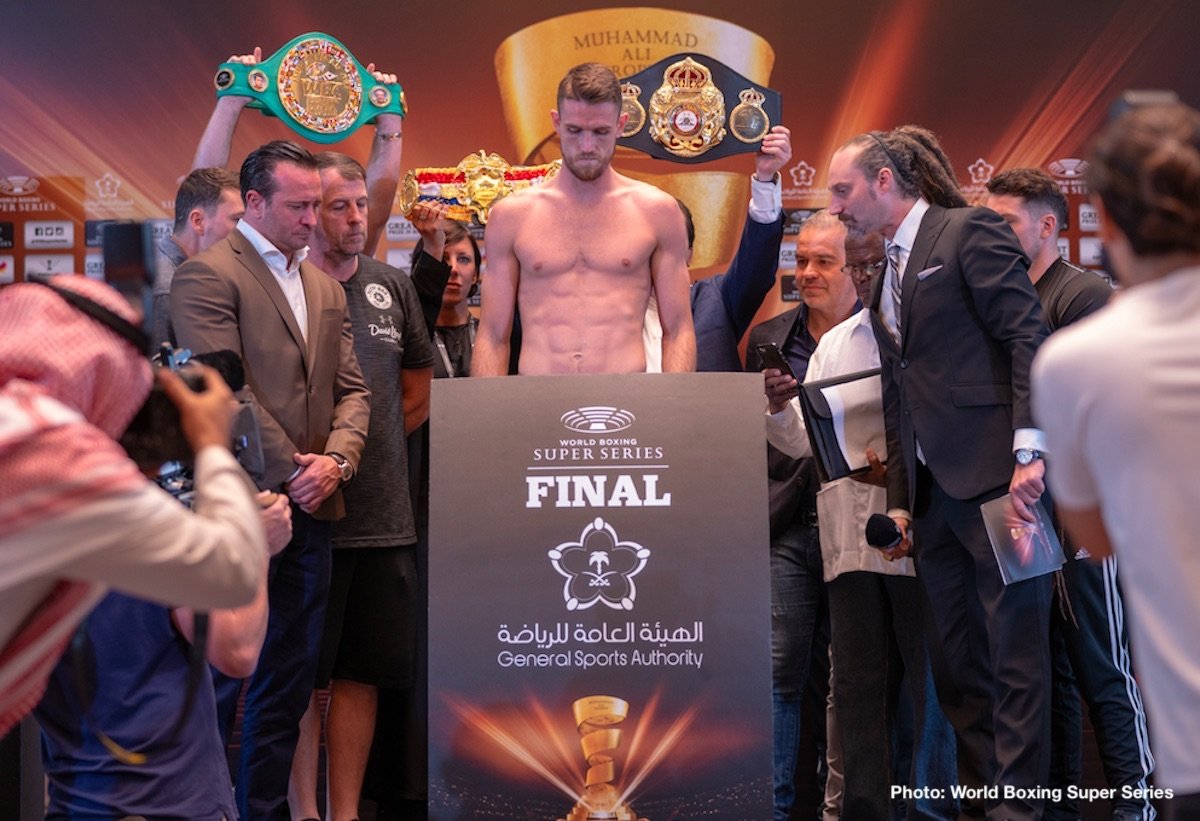 George Groves, Callum Smith make weight ahead of historic Ali Trophy Final