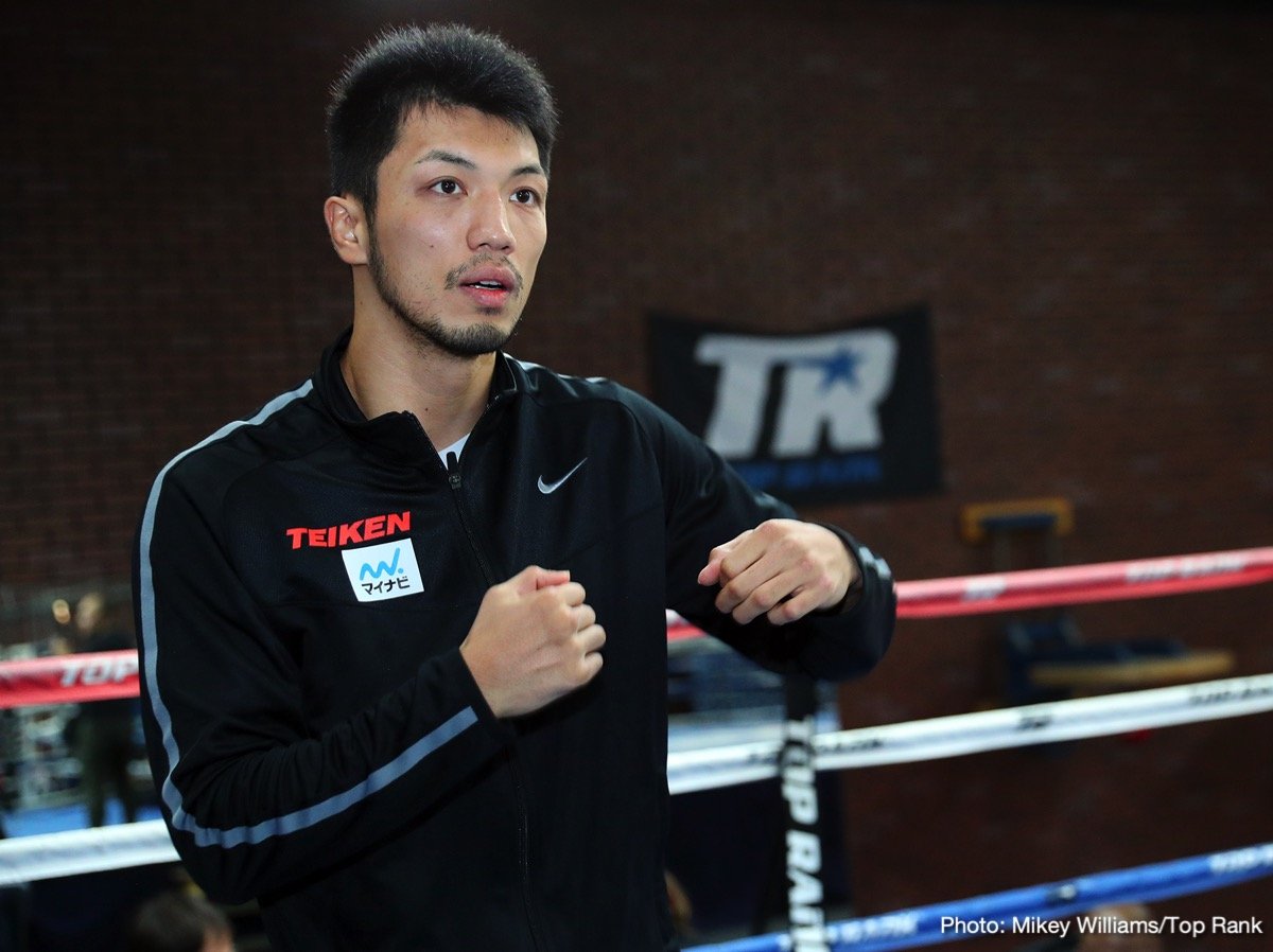 Ryota Murata defends against Rob Brant on Saturday on ESPN+