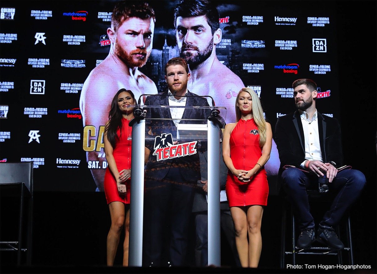 Canelo Alvarez and Rocky Fielding - New York City press quotes