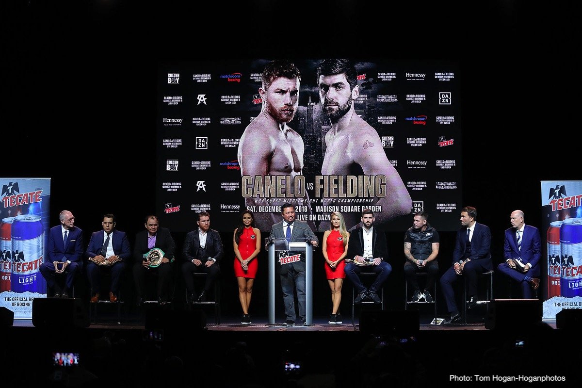 Canelo Alvarez and Rocky Fielding - New York City press quotes