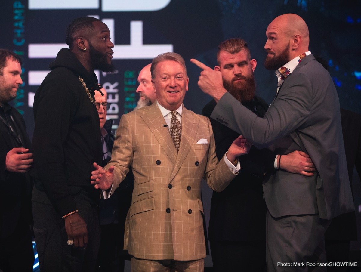 Wilder, Fury trash talk at London press conference