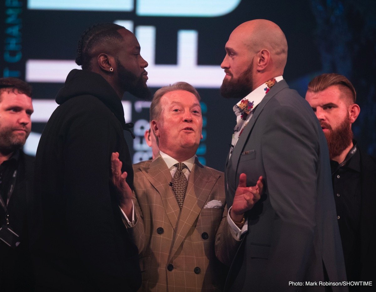 Wilder, Fury trash talk at London press conference