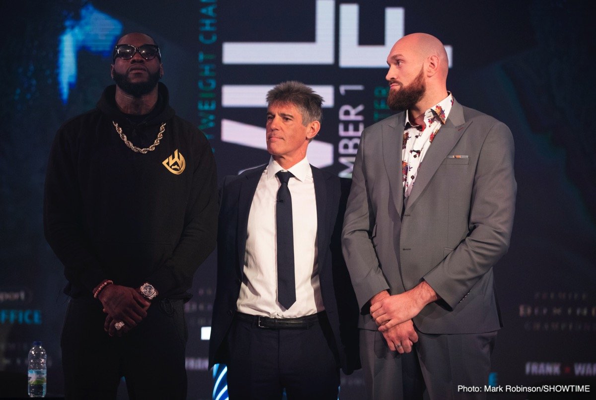 Wilder, Fury trash talk at London press conference