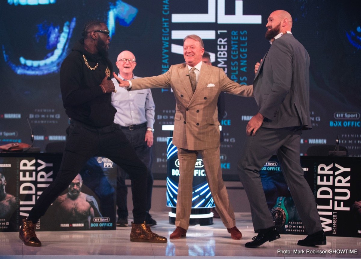 Wilder, Fury trash talk at London press conference