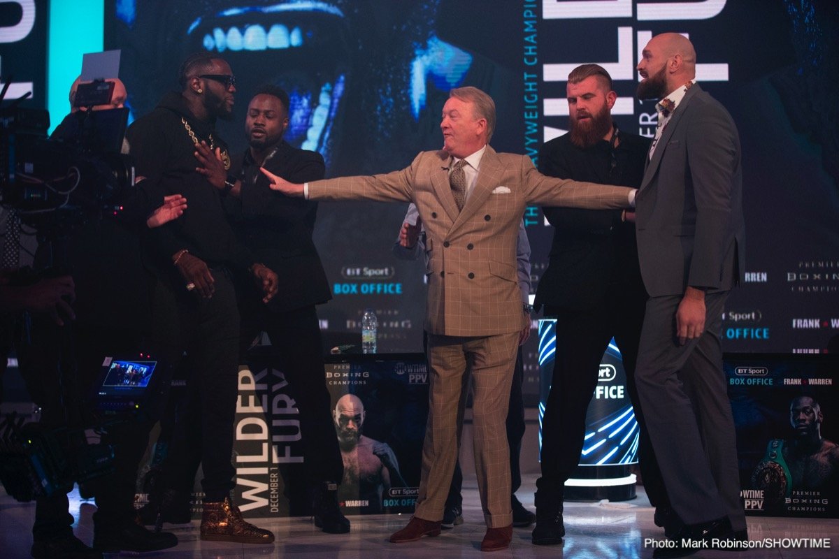 Wilder, Fury trash talk at London press conference — Boxing News