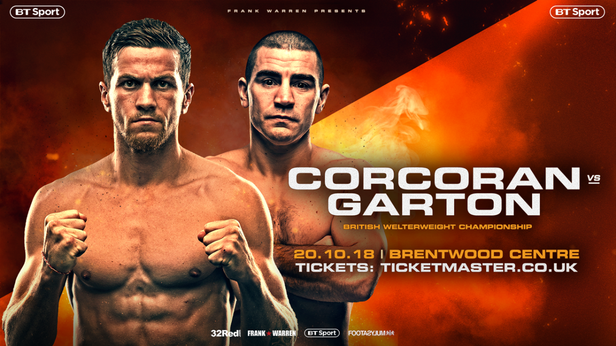 Gary Corcoran vs. Johnny Garton on 10/20 Gary Corcoran Johnny Garton British Boxing Press Room