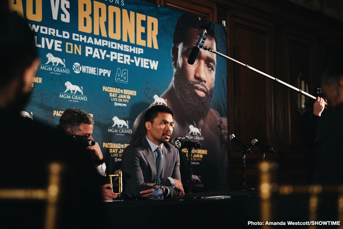 Manny Pacquiao faces Adrien Broner in Las Vegas on Jan.19