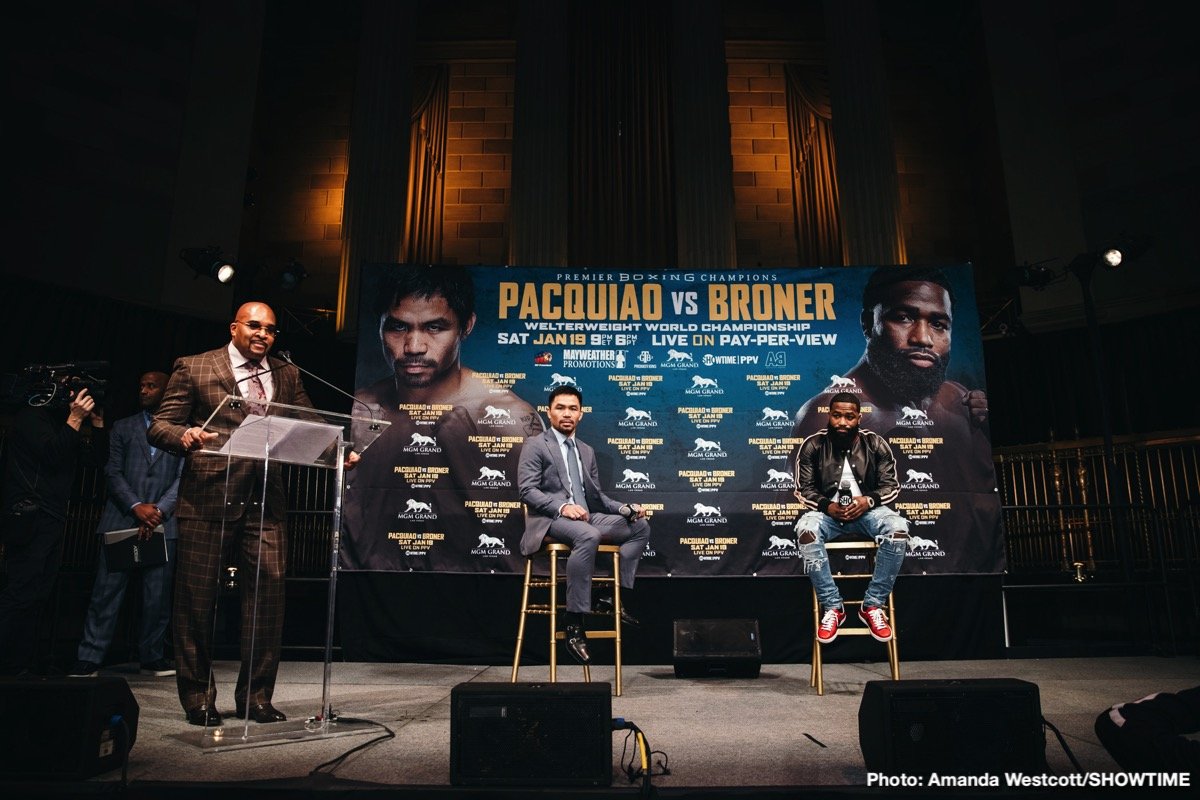 Manny Pacquiao faces Adrien Broner in Las Vegas on Jan.19