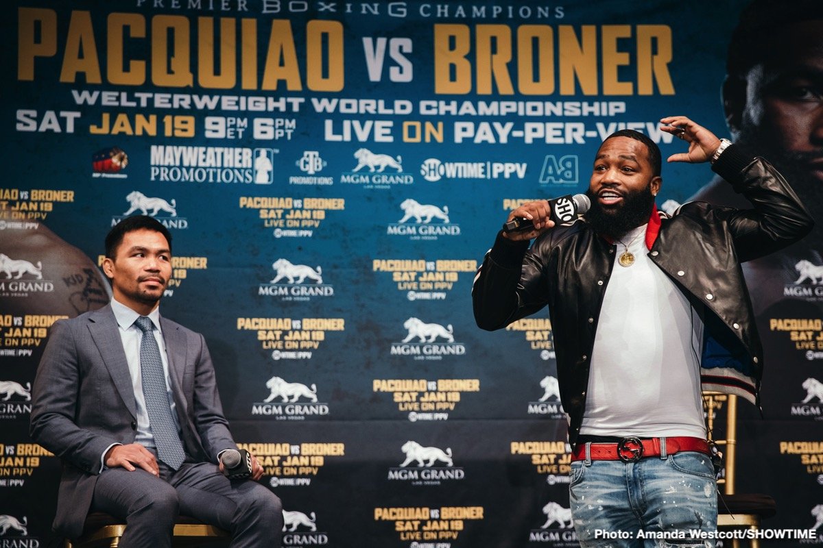 Manny Pacquiao faces Adrien Broner in Las Vegas on Jan.19