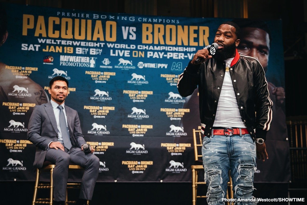 Manny Pacquiao faces Adrien Broner in Las Vegas on Jan.19