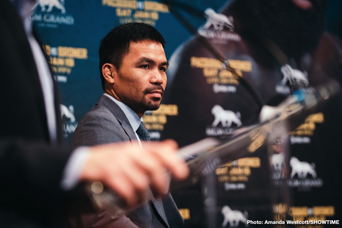 Manny Pacquiao faces Adrien Broner in Las Vegas on Jan.19