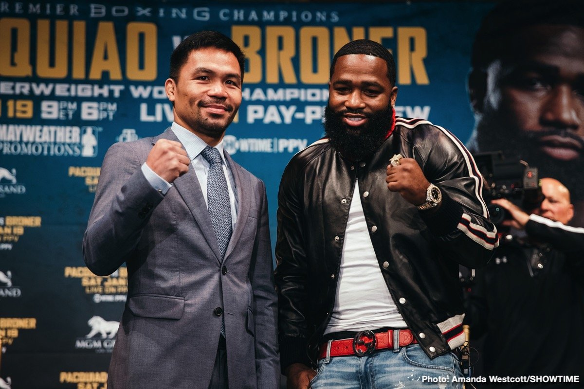 Manny Pacquiao faces Adrien Broner in Las Vegas on Jan.19