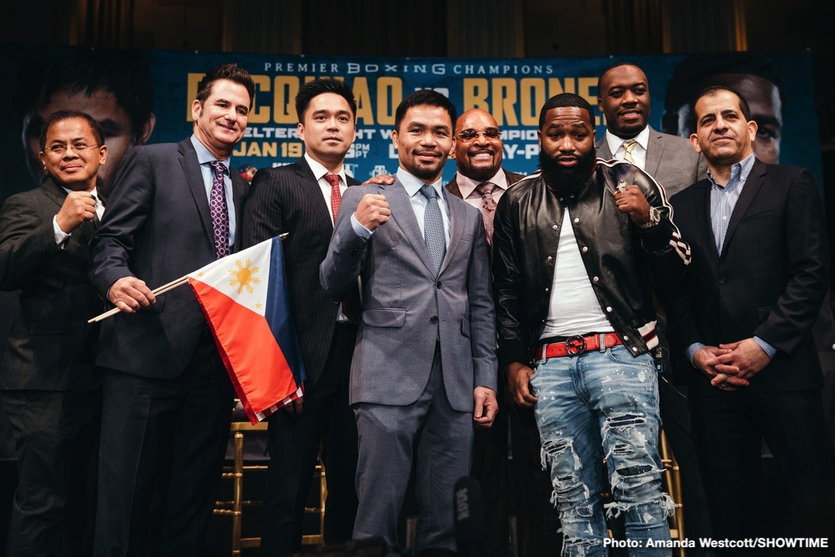 Manny Pacquiao faces Adrien Broner in Las Vegas on Jan.19