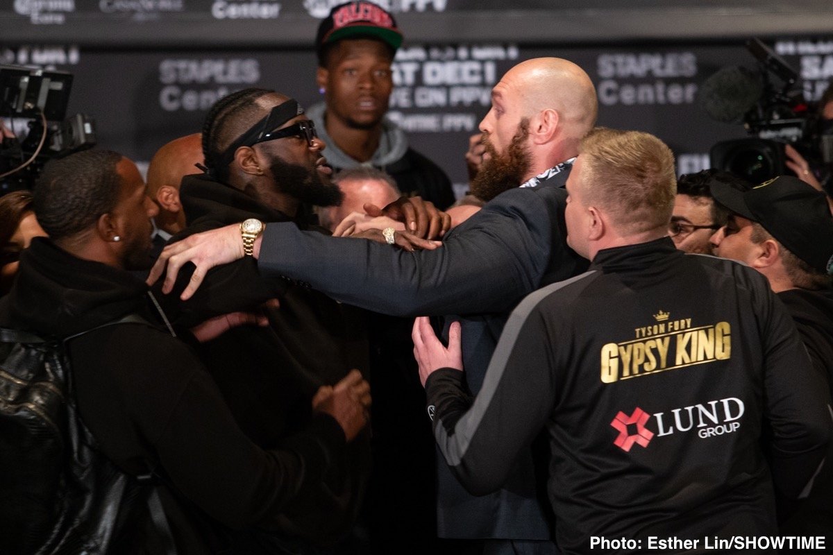 Deontay Wilder and Tyson Fury boil over at final press conference