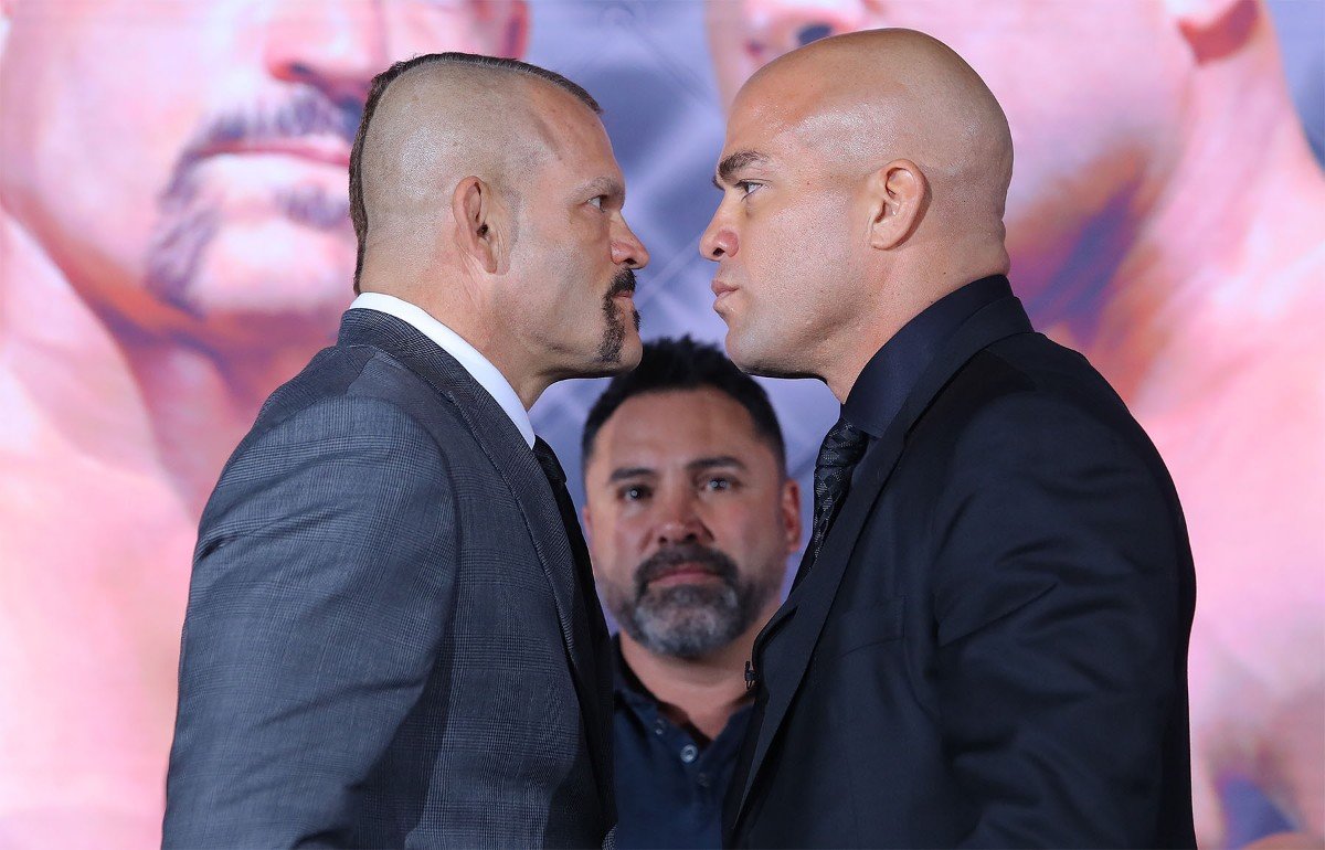 Chuck Liddell vs. Tito Ortiz 3 weigh in photos Chuck Liddell Tito Ortiz MMA News