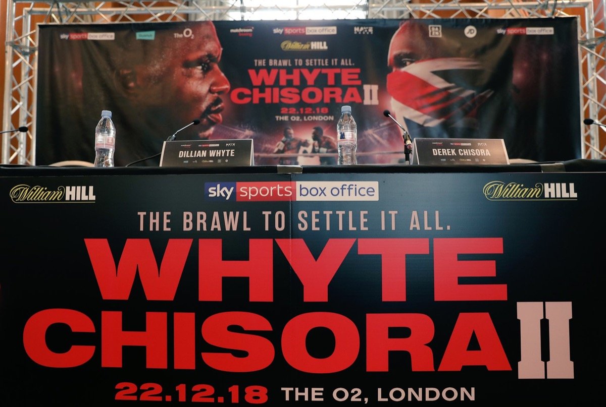 Dillian Whyte vs Dereck Chisora on Dec 22 in London