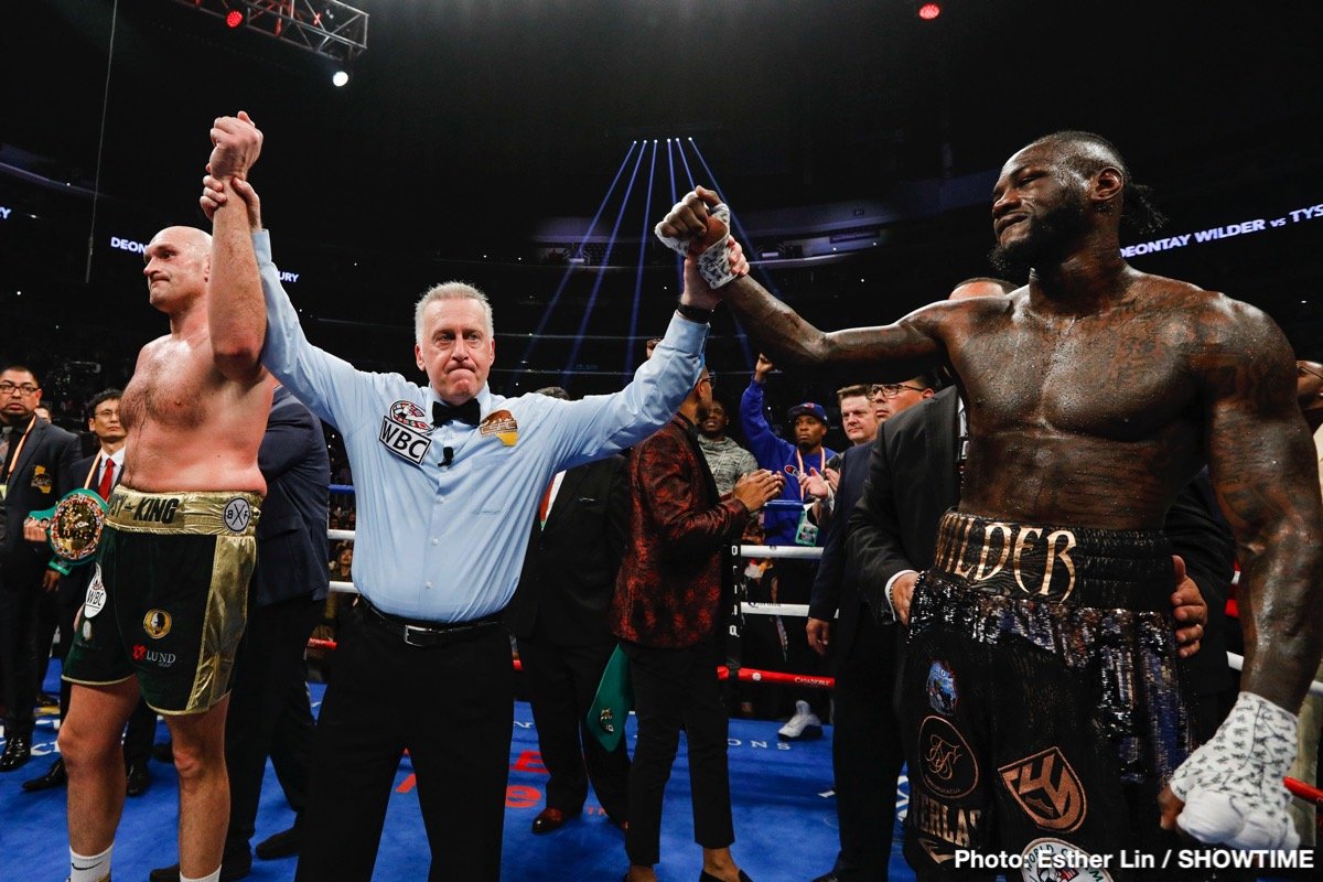 Deontay Wilder And Tyson Fury Fight To Split-Decision Draw - Boxing Results