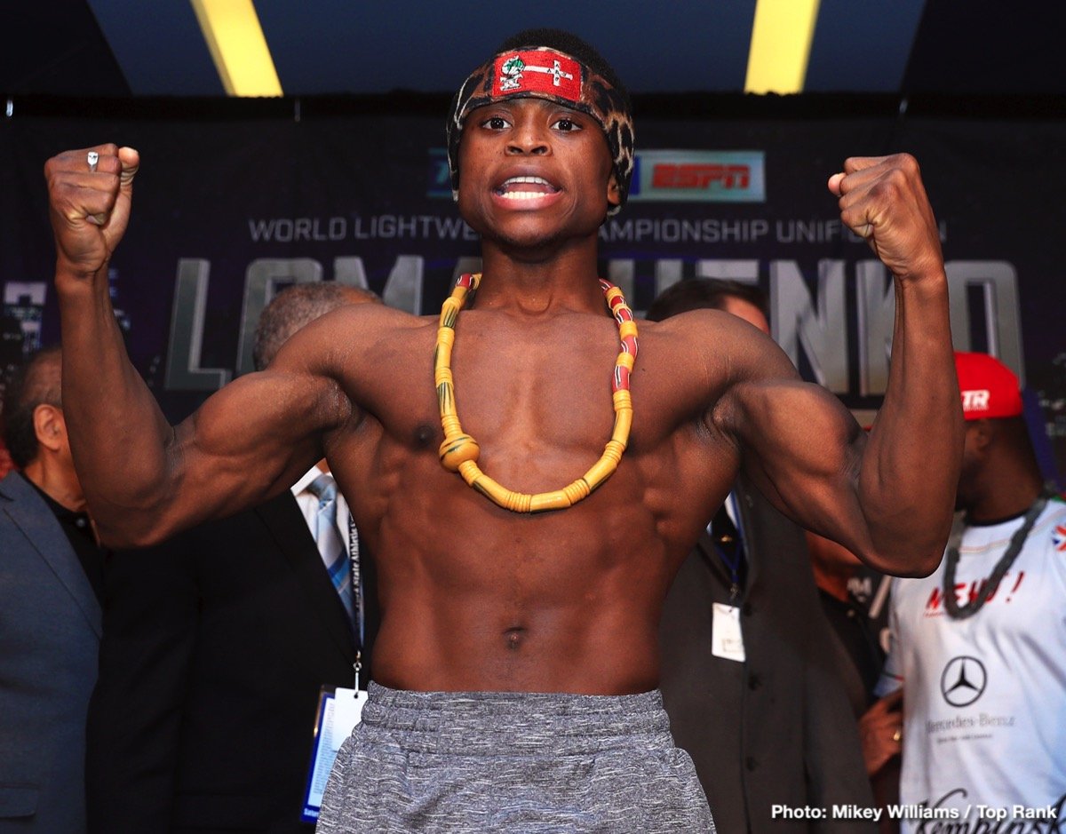 Isaac Dogboe on weight for world title defence vs Emanuel Navarrete tonight