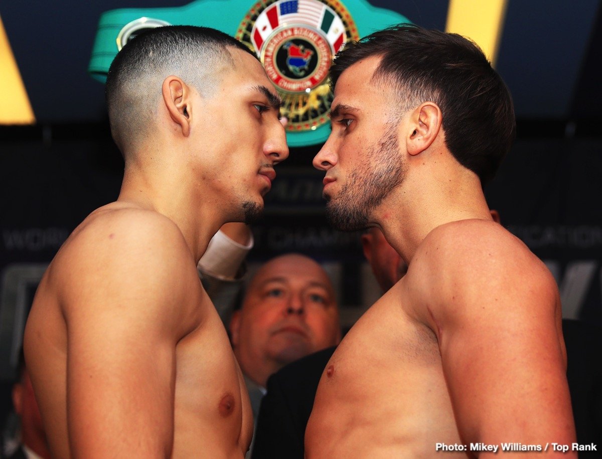 Weights: Teofimo Lopez 135 lbs vs. Mason Menard 135 lbs