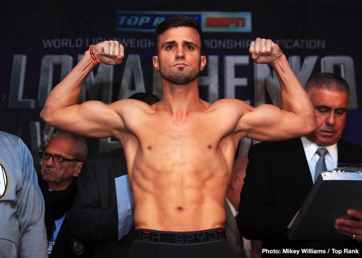 Weights: Teofimo Lopez 135 lbs vs. Mason Menard 135 lbs