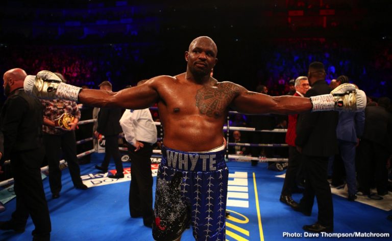 Dillian Whyte Insists He'd KO Tyson Fury, See Deontay Wilder's Punches Coming Ten Miles Away