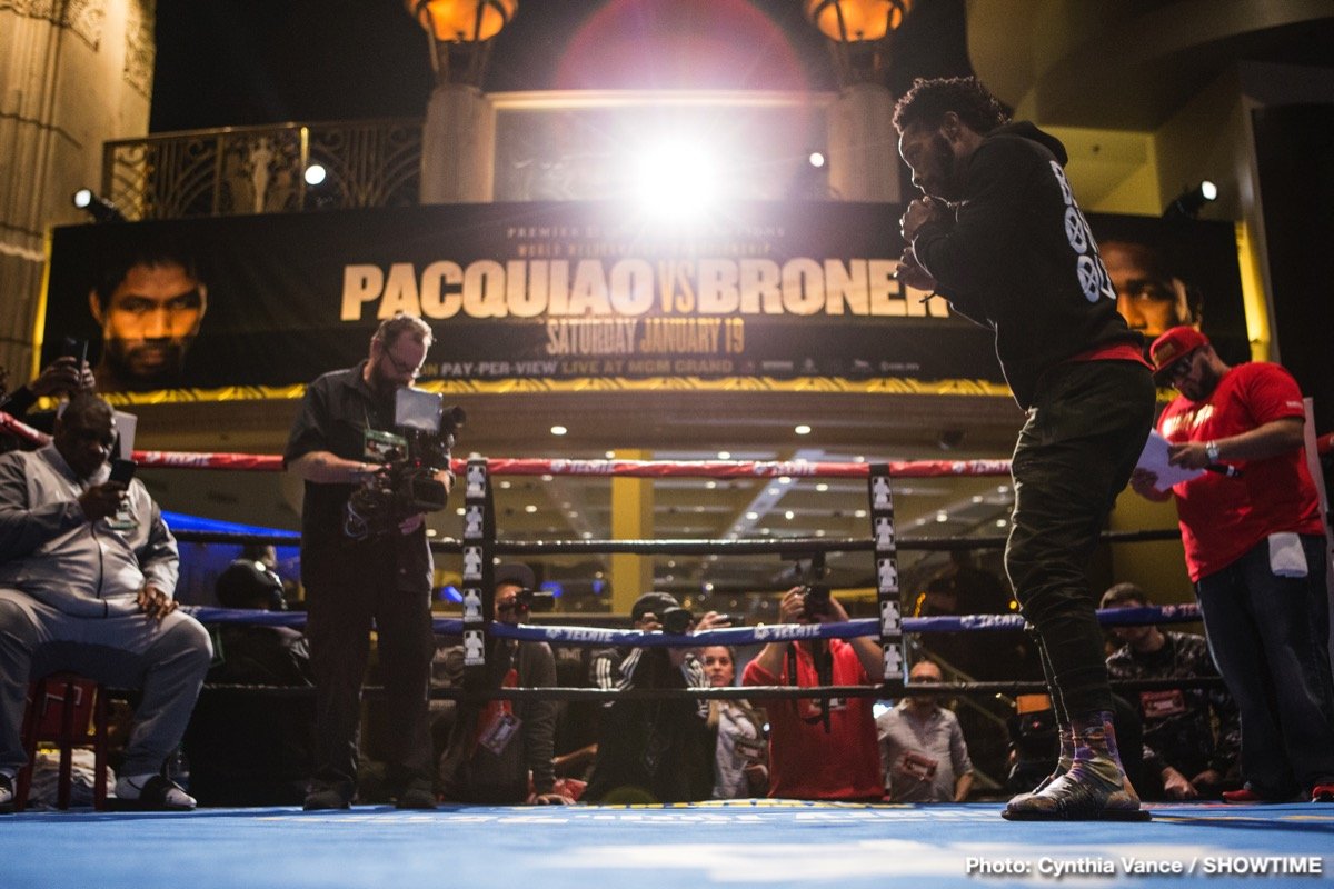 Pacquiao-Broner undercard media workout quotes for SHOWTIME PPV